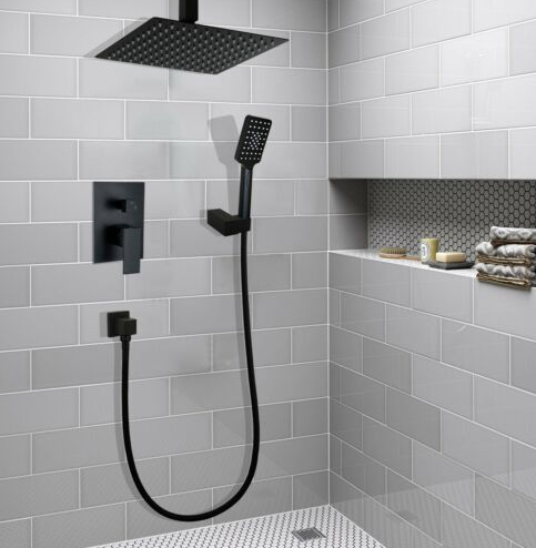 Black Concealed Shower